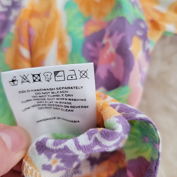 Faithfull The Brand La Colle Top Floral Summer Cropped Size XS - Picture 8 of 12